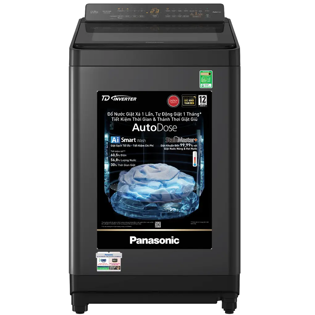 Máy giặt Panasonic Lồng đứng Inverter 11.5 Kg NA-FD115W3BV